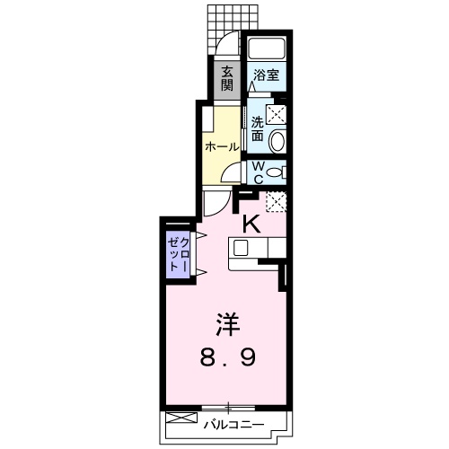 小野市王子町のアパートの間取り