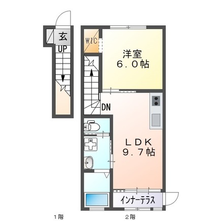 広島市安佐南区八木のアパートの間取り