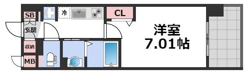 Luxe大阪城南の間取り