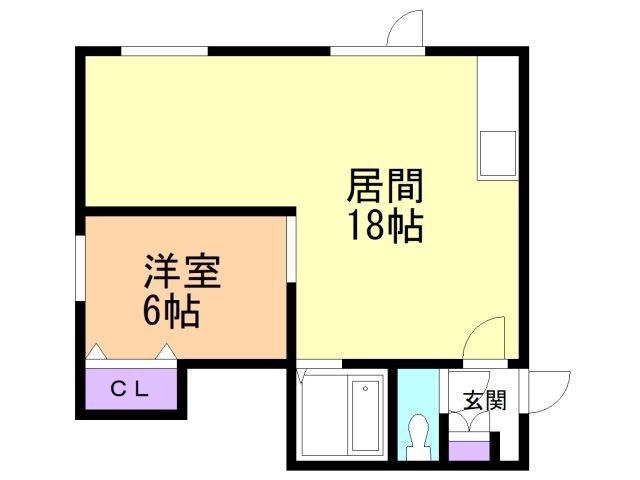 苫小牧市字錦岡のアパートの間取り