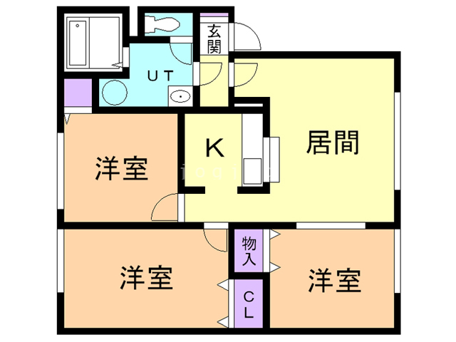 リビングタウン山の手　Ｅ棟の間取り