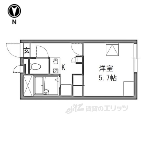 【交野市星田のアパートの間取り】