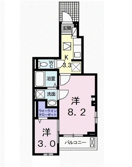 東久留米市前沢のアパートの間取り