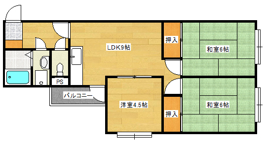 楠マンションＢの間取り