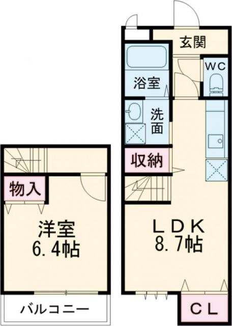 堺市西区浜寺石津町東のアパートの間取り