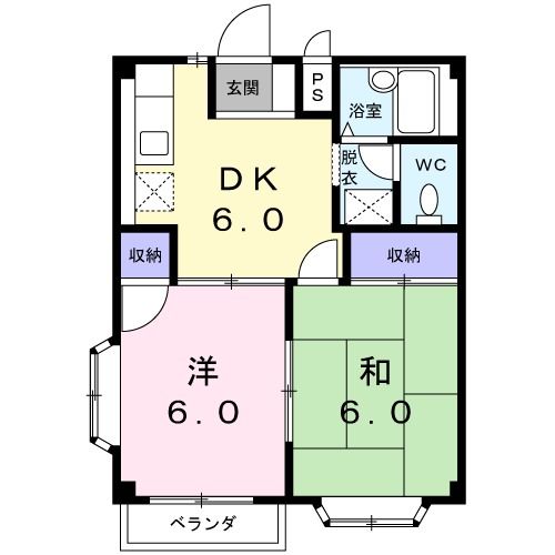 アーバンサクライＢ棟の間取り