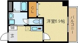 大阪市東淀川区柴島のマンションの間取り