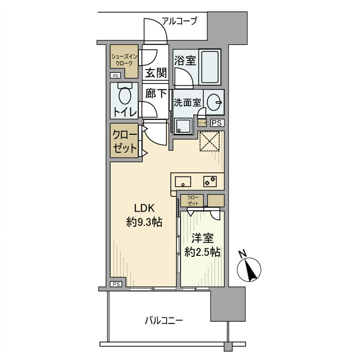 プラウド難波の間取り