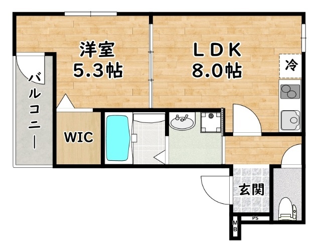 フジパレス出来島ＷＥＳＴII番館の間取り