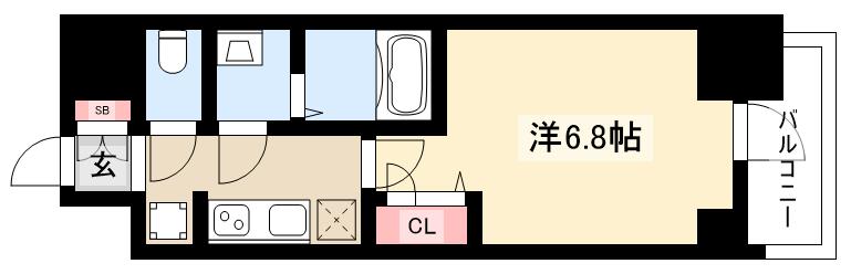 プレサンス名古屋幅下ファビュラスの間取り