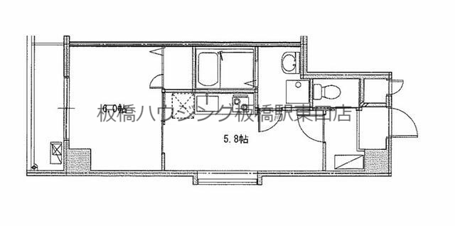 豊島区北大塚のマンションの間取り