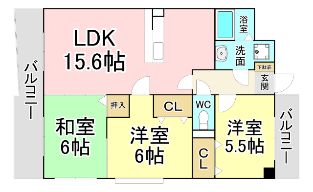 セントラル守恒の間取り