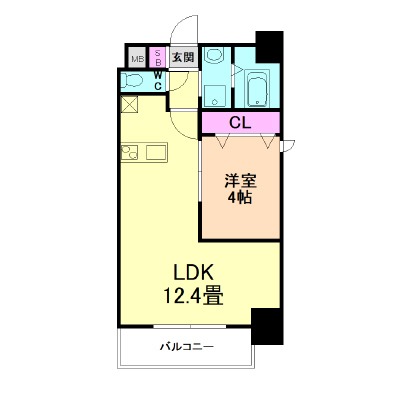 大阪市北区本庄西のマンションの間取り