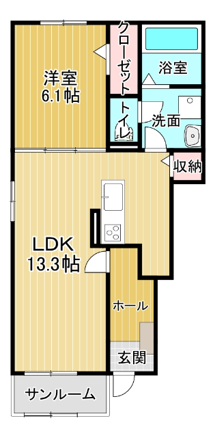 サン・メゾンＥの間取り