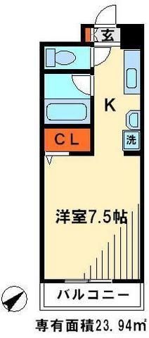 市川市中国分のマンションの間取り