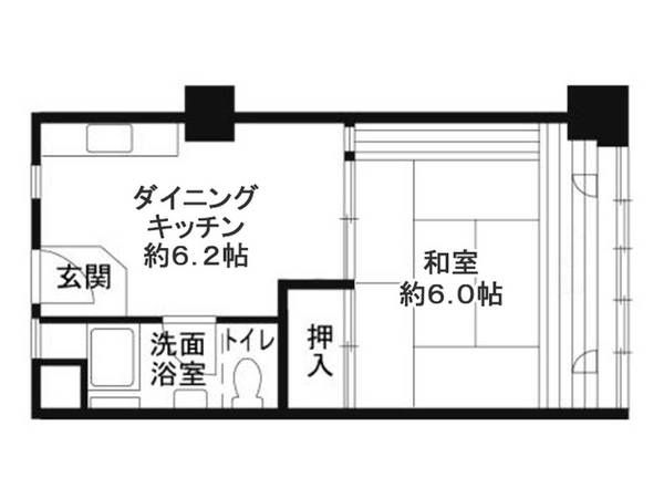 和歌山市十三番丁のマンションの間取り