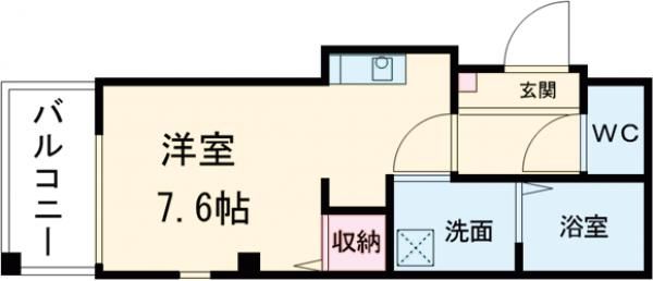 堺市堺区九間町西のマンションの間取り