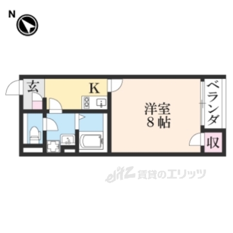 与謝郡与謝野町字岩滝のアパートの間取り