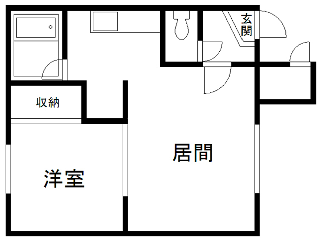 旭川市春光台三条のアパートの間取り