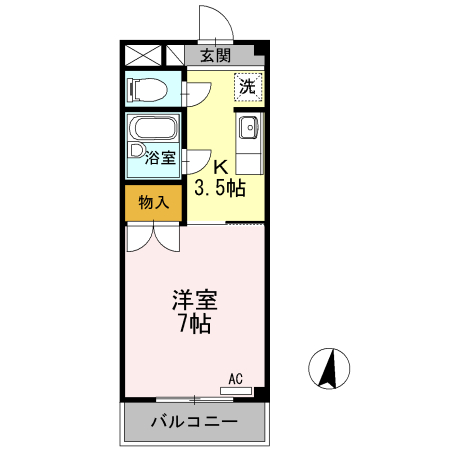 福山市南蔵王町のマンションの間取り