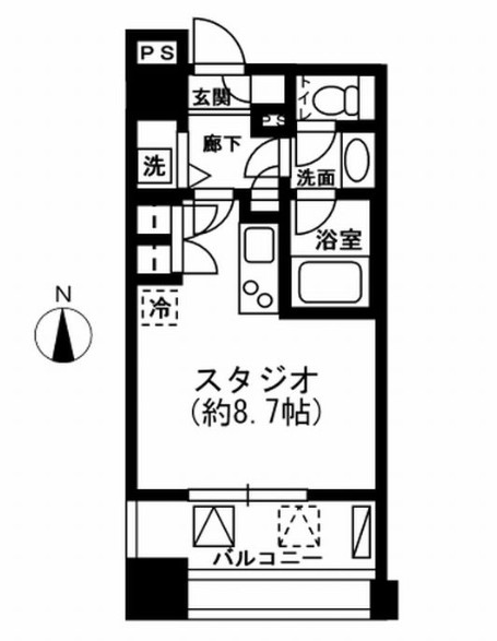 レジディア市ヶ谷の間取り