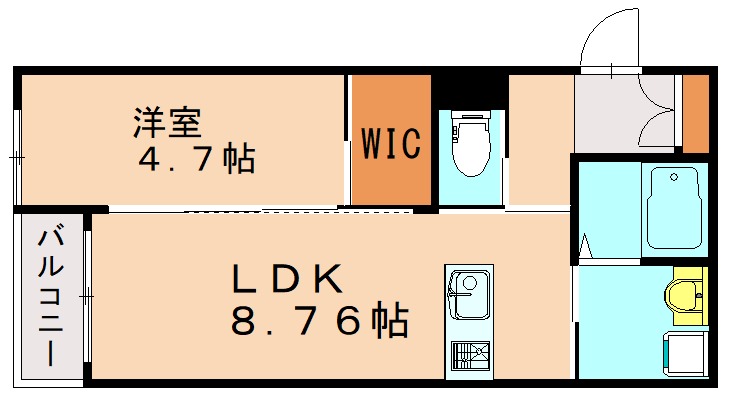 北九州市八幡西区香月中央のアパートの間取り