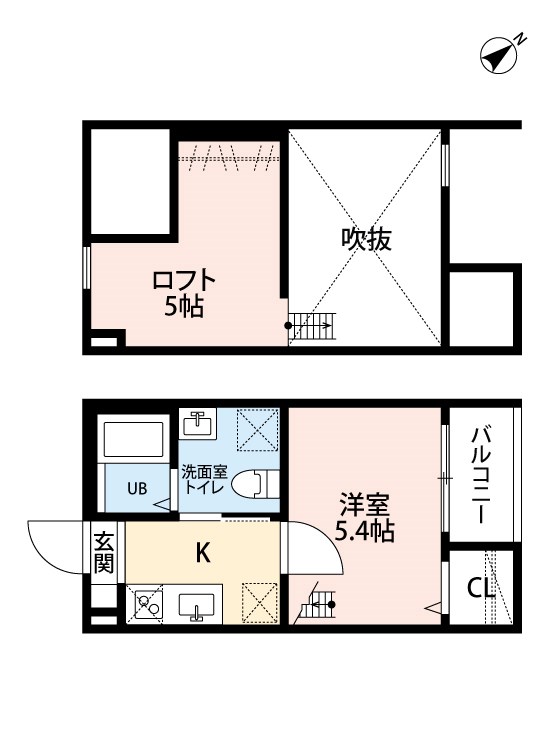 名古屋市緑区大高町のアパートの間取り