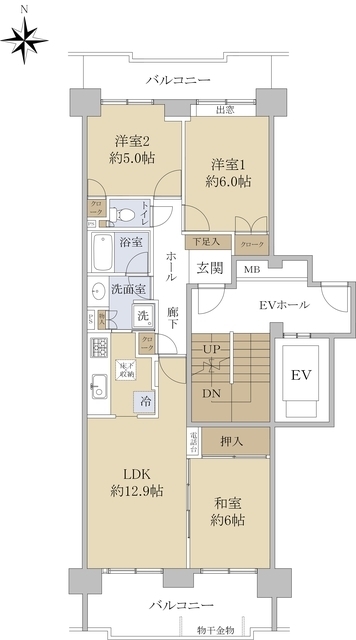 サン・ステージ緑園都市東の街８番館の間取り