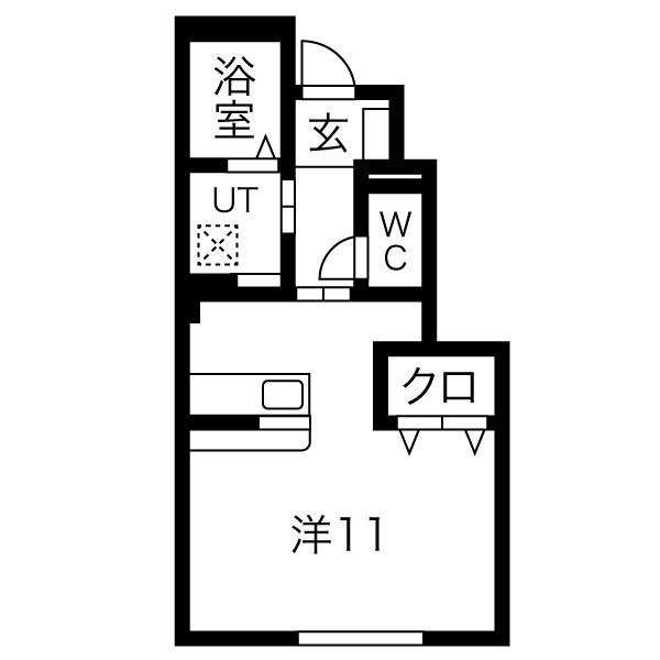 上山市みはらしの丘のアパートの間取り