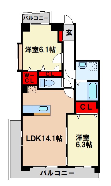 レクエルド善の間取り