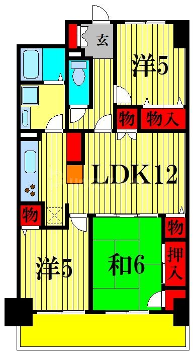 松戸市日暮のマンションの間取り