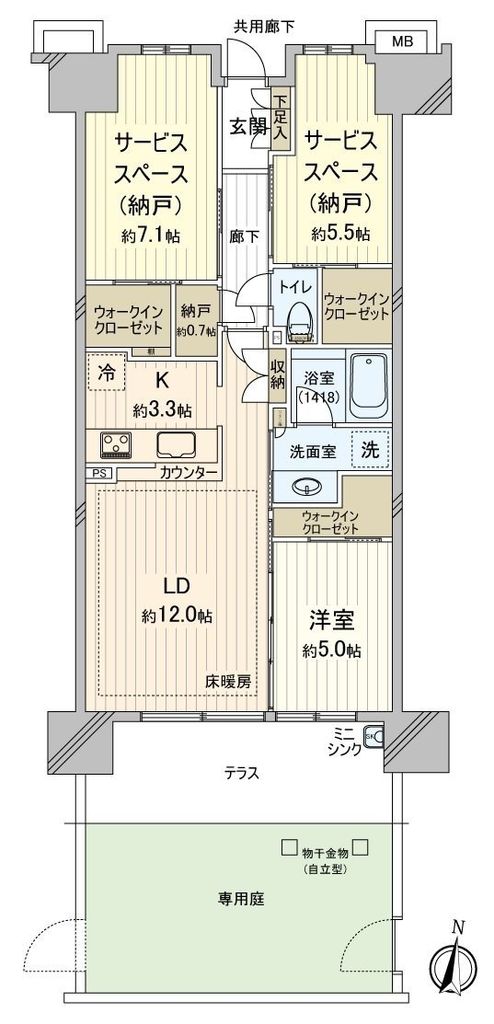 シティテラス八千代緑が丘ブリーズコートの間取り