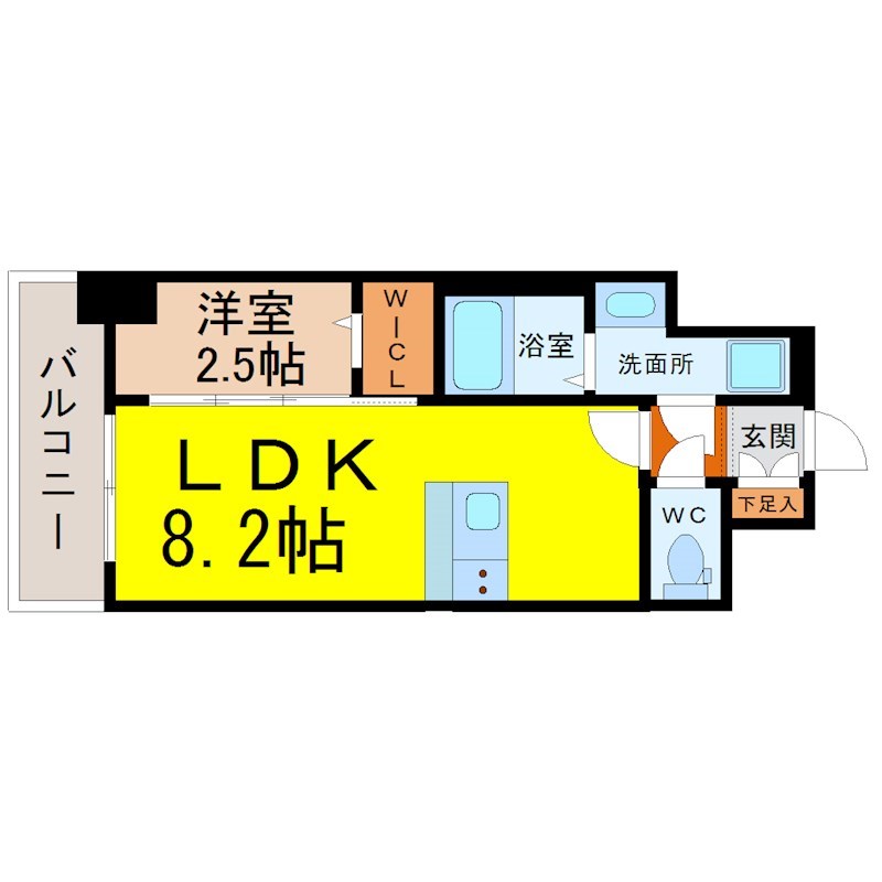 名古屋市中川区八熊のマンションの間取り