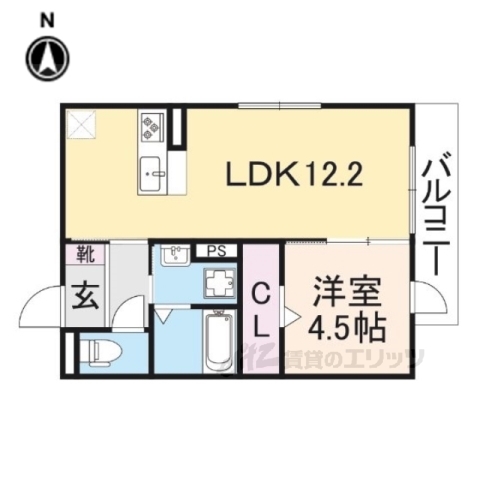 丹波市柏原町南多田のアパートの間取り