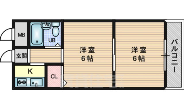 吹田市千里山東のマンションの間取り