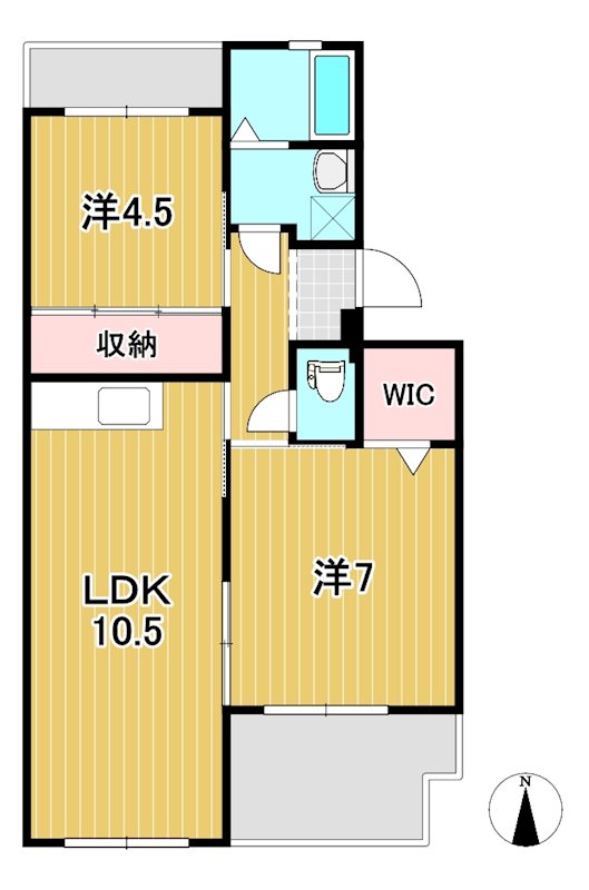 サンハイツ大みかの間取り