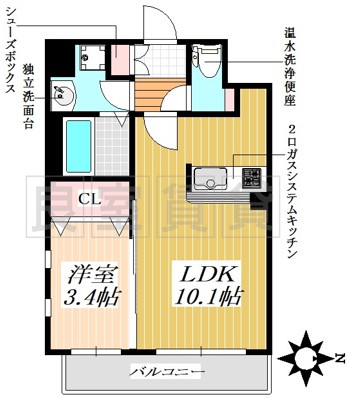 パラドール吹上の間取り