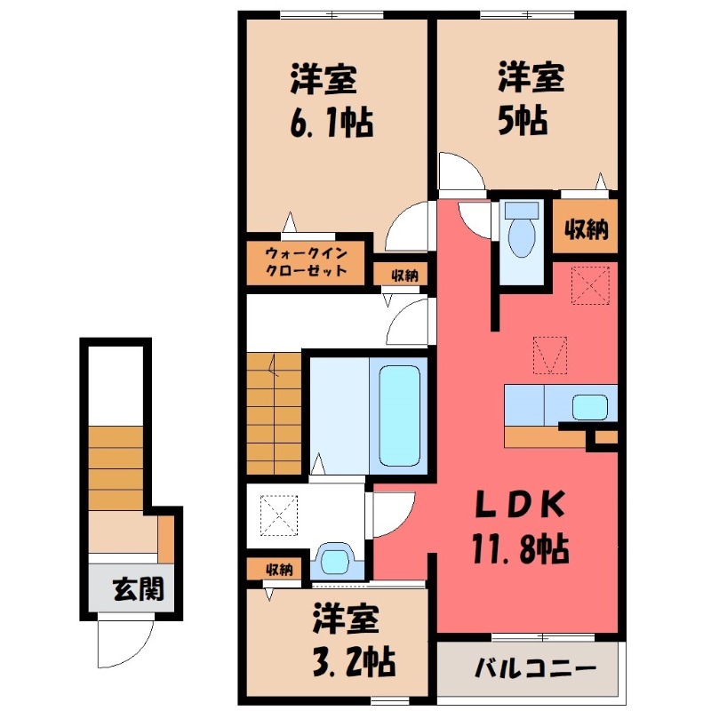 ハナミズキ Aの間取り