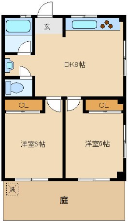 大田区雪谷大塚町のマンションの間取り