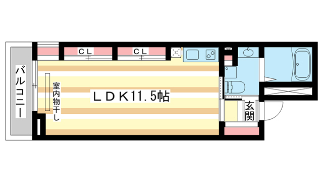 奈良市中御門町のマンションの間取り