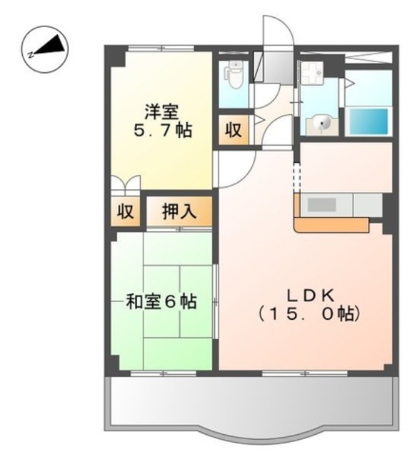 和歌山市榎原のマンションの間取り