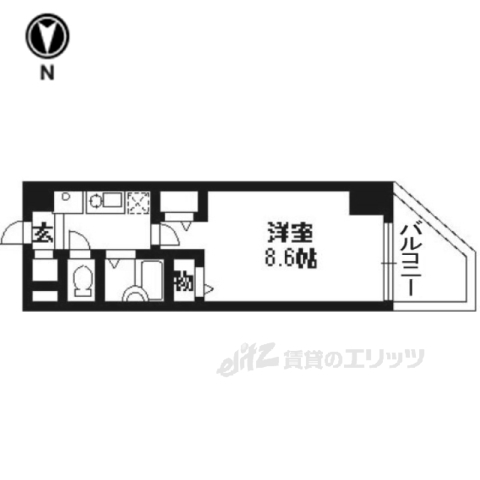 【京都市下京区材木町のマンションの間取り】