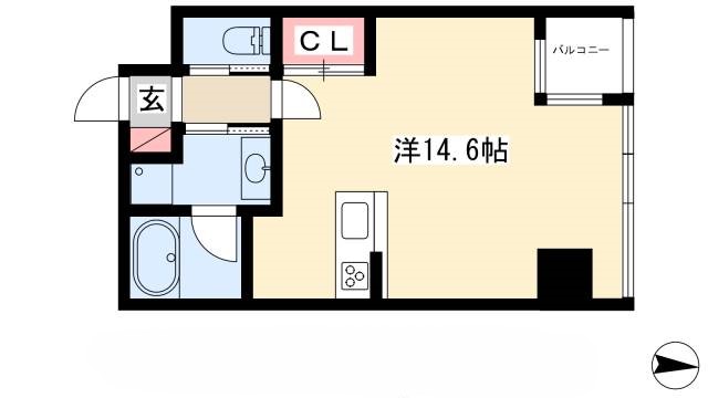 名古屋市北区志賀南通のマンションの間取り