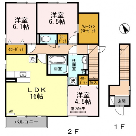 D-roomチェリーの間取り