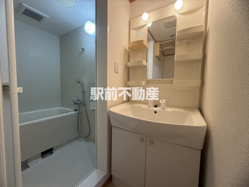 洗面設備　ワイドなので使いやすい☆