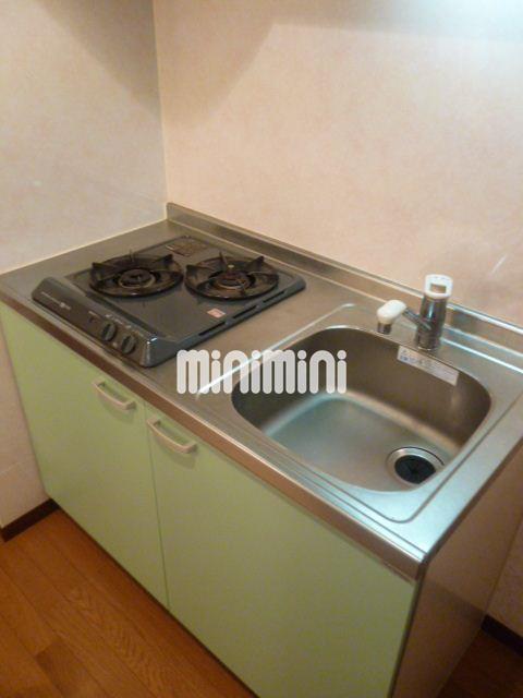 キッチン　２口ガスコンロ付き