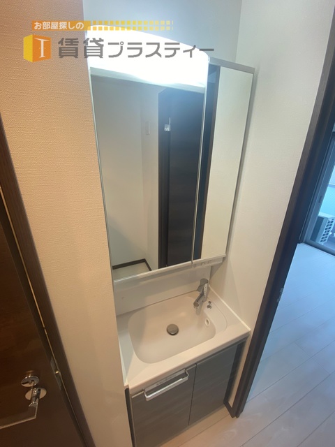 洗面設備　準備が捗る独立タイプ。