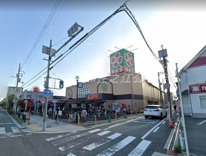スーパー　ライフ住吉店（スーパー）まで457m