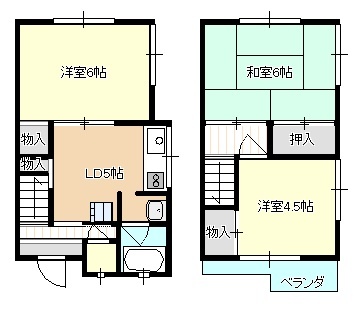 交野市向井田賃貸住宅の間取り写真