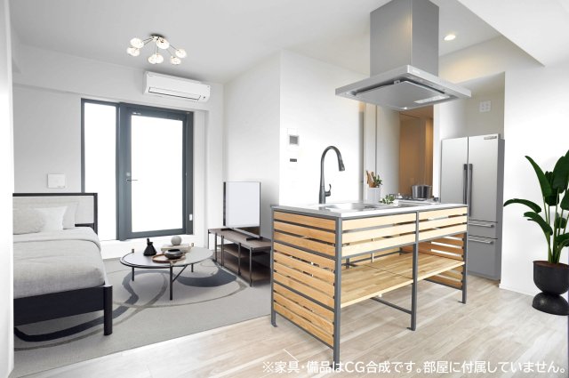 居室・リビング　※家具・備品はCG合成です。部屋に付属していません。